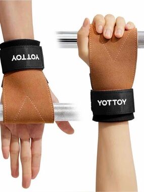 Leather Heavy Weightlifting Padding Wrist Straps